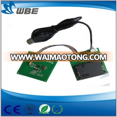 Manual insert chip IC card reader&writer module